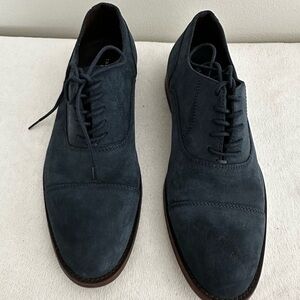 Men’s blue suede dress shoes from the men’s store at Bloomingdale’s size 8